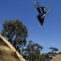 A Bicycle Motocross (BMX) rider performs a backflip during the Pro X Games in Cape Town, South Africa 06 March 2010.The Pro X Games is Africa's premier extreme sports event involving Freestyle Motocross (FMX), wakeboarding, Bicycle Motocross (BMX), Trial biking and skateboarding with top local and international riders competing. 
